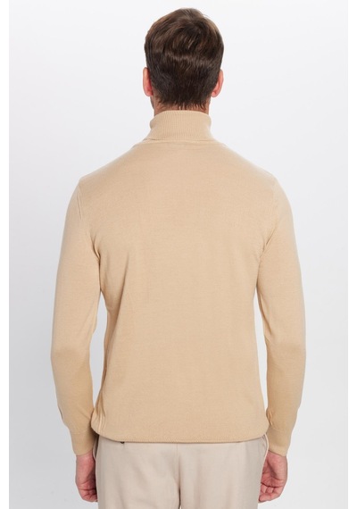 Tudors Erkek Slim Fit Dar Kesim Tam Boğazlı Yaka Düz Yün Taş Triko Kazak-25728 Taş - Ekru Tudors Erkek Slim Fit Dar Kesim Tam Boğazlı Yaka Düz Yün Taş Triko Kazak-25728 Taş - Ekru