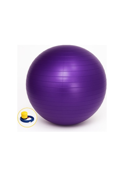 Evapera Yeni Nesil Pilates Topu + Pompa Profesyonel Dayanıklı Fitness Yoga Denge Egzersiz Plates Topu 75 Cm Mor