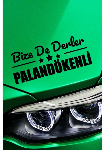 Erzurum Palandöken Dekoratif Araç Yazısı Erzurum Bize De Derler Palandökenli 40x15 Cm Dekoratif Yazı 40 CM - Siyah