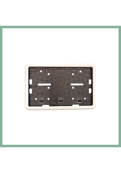 Bşkvirgo Çerçeveli Motor Plakalık Plaka Altlığı Beyaz 17x26 Cm Bsk2026