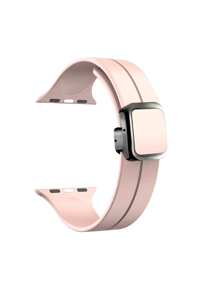 Piili Apple Watch Uyumlu 42 - 44 - 45 - 46 - 49 Mm Silicone Kayış Pembe Apple Watch Uyumlu Kayışı Pembe