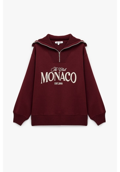 Koton Kadın Baskılı Sweatshirt Bordo