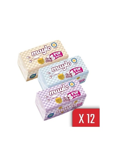 Maylo Puf Mendil Kış Serisi 150 Yaprak 12'li Paket