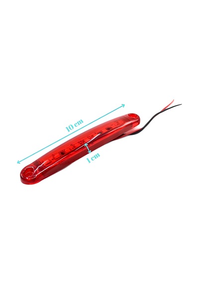1 Adet Kırmızı Parmak Lamba 9 Led 12v 24v