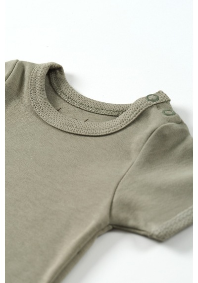 Tinylamb Elation Gourd Şort Ve Bodysuit Takım - 2 Parça Haki Yeşil