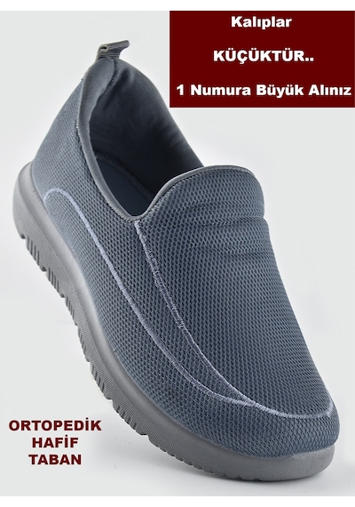 Ispartalılar 9090 Tam Ortopedik Hafif Taban Erkek Spor Ayakkabı Yazlık Hafif Taban Eva Gri