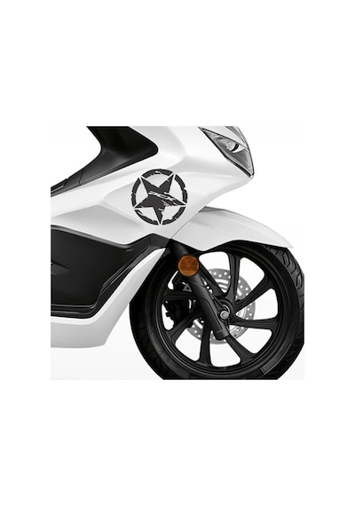 Deeb Army Honda Pcx Yıldız Sticker Etiket Mat Siyah 2 Adet