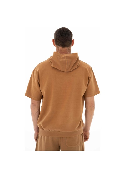 AR-MA Arma Erkek Oversize Kısa Kollu Kanguru Cepli Kapşonlu Sweatshirt 001