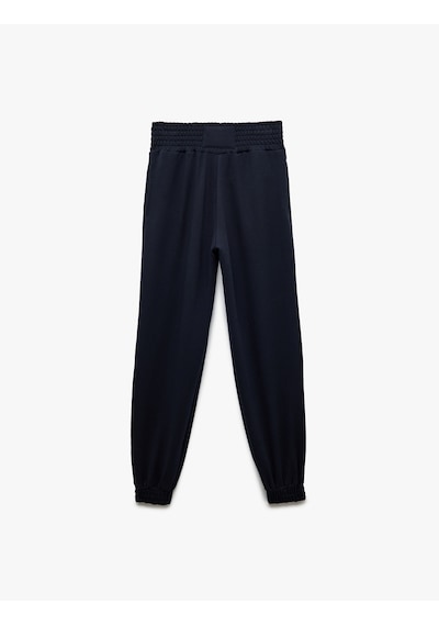 Koton Beli Lastikli Yüksek Bel Cepli Rahat Kalıp Jogger Eşofman Altı Lacivert 6wal40022ık Lacivert
