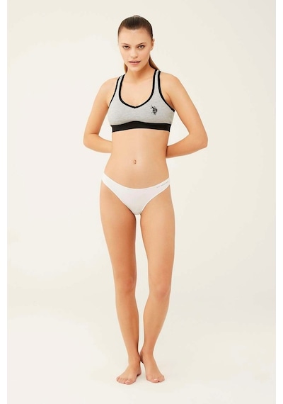 U.S. Polo Assn.Siyah - Beyaz - Ten - Fuşya - Lacivert  5 Li Brazilian Slip 67007 Siyah