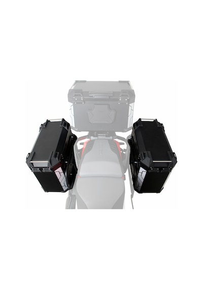 Gp Kompozit Universal 40 Lt X 2 Alüminyum Motosiklet Yan Çanta Seti Siyah Çok Renkli