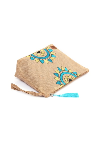 Ju Yaratıcı Tasarım Hasır Kadın Portföy & Clutch Üçgen Çanta