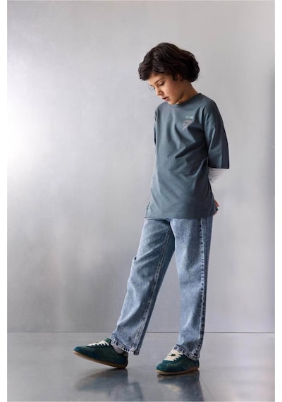 Defacto Wıde Leg Jean Pantolon Erkek Çocuk F9439a826smnm39 Mavi-nm39