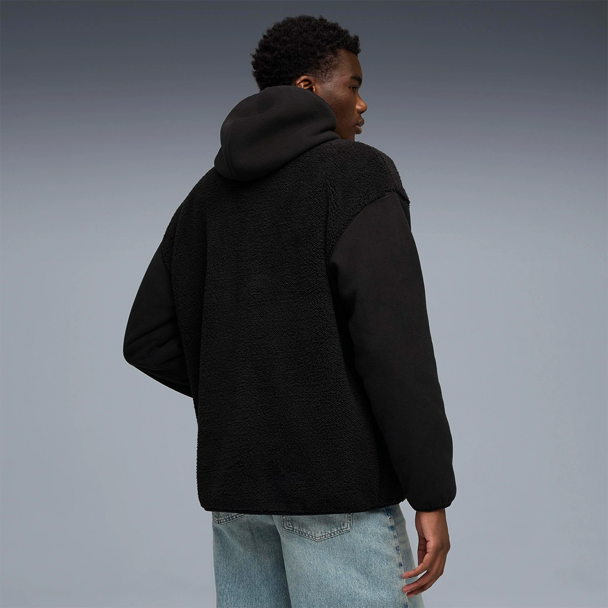 Puma Essentials Elevated Erkek Siyah Kapüşonlu Ceket Siyah