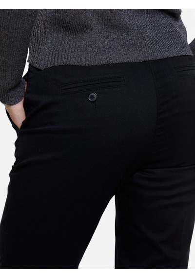 Sisley Streç Pamuklu Normal Bel Chino Pantolon Kadın Siyah Pantolon - 325p4byw55ah6