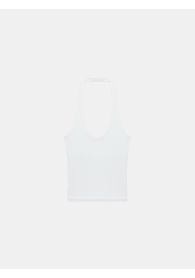Dilvin 21052 Halter Yaka Top-ekru Ekru