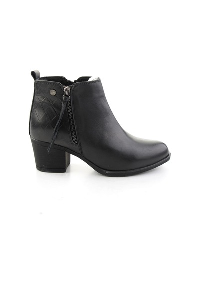 Bambi Siyah Hakiki Deri Kadın Bot & Bootie K02750043103