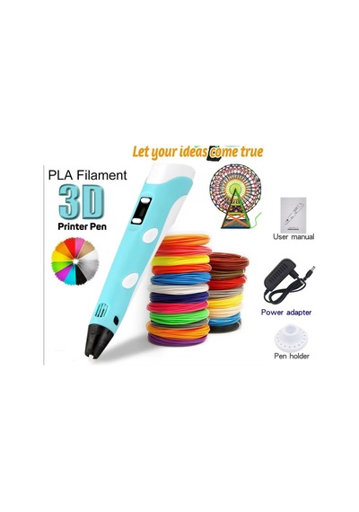 3d Kalem Yazıcı 3d Pen-2 Yeni Model 3 Boyutlu Yazıcı Kalem Seti Oled Ekranlı Adaptörlü