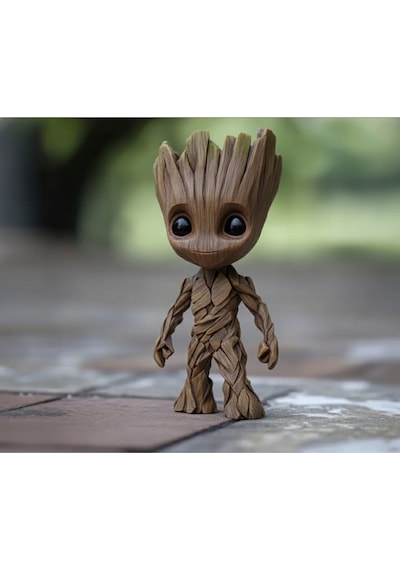 Tiny Groot 3d Premium Koleksiyon Figürü - 10 Cm Dekoratif Masa Üstü Objesi