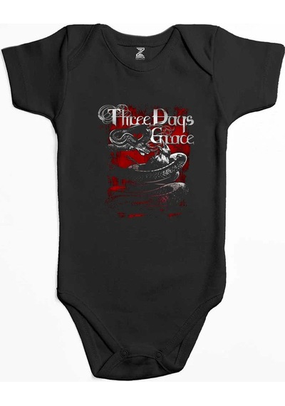 Zepplin Giyim Three Days Grace Food Chain Mavi Bebek Body Zıbın