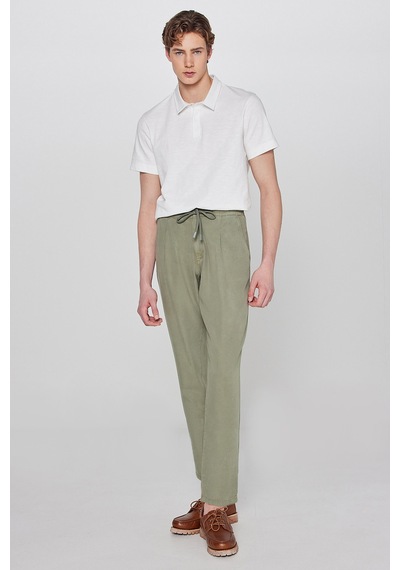Wrangler Regular Fit Normal Bel Düz Paça Pantolon Erkek Pantolon W2610167 X45 Olive