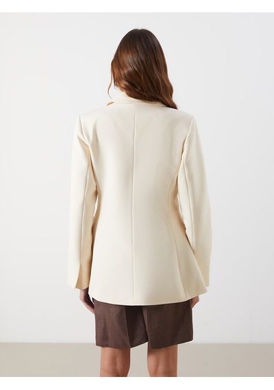 Lcw Vision Beyaz Krep Kadın Blazer Ceket