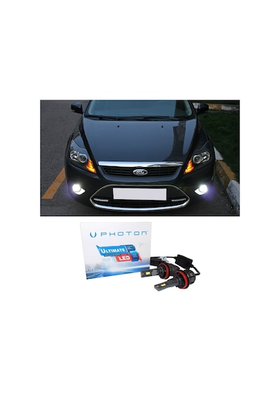 Ford Focus 2 Led Xenon Kısa Far Ampulü H7 Ultimate 9500 Lumens Yeni Seri Beyaz 2004-2008