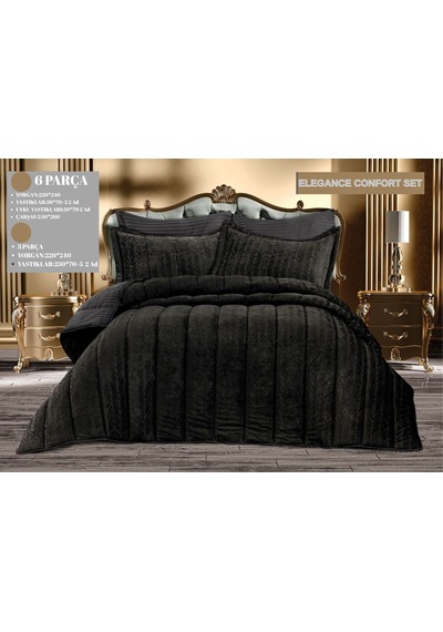 Goldroom Home Kadife Confort 3 Parça Çift Kişilik 230 240 Uyku Seti Krem