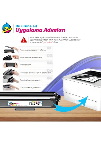 Brother Tn-279xl Uyumlu Toner Mavi- Çipli / Dcp-l3560cdw / Hl-l3280cdw / Mfc-l3270cdw / L3760cdw / L8390cdw