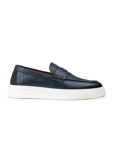 Deery Erkek Hakiki Deri Mavi Loafer Ayakkabı - 02043mmvıp01 Mavi