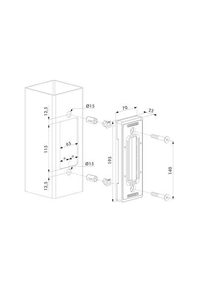 Locınox 80mm Surgulu Kapı Tutucusu