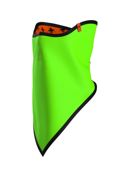 Baskılı Üçgen Maske Snowboard, Kayak, Motosiklet, Bisiklet Polarlı Kar Maskesi Yeşil