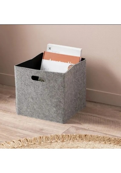 Keçe Dolap Düzenleyici Çok Amaçlı Organizer 30x30x30 Cm Keçe 30 X 30 Gri Tr Diğer