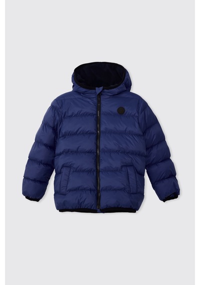 Panço Erkek Çocuk Saks Kapüşonlu Mont 2621bk21010 Mavi