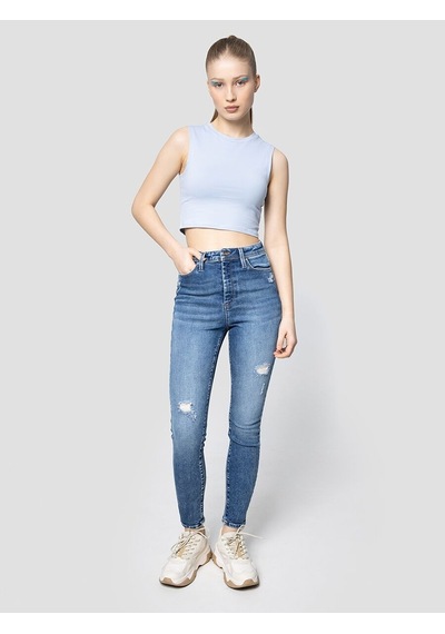 LOFT Crop Kadın Atlet Lf2032011 Q1.v1 Açık Mavi