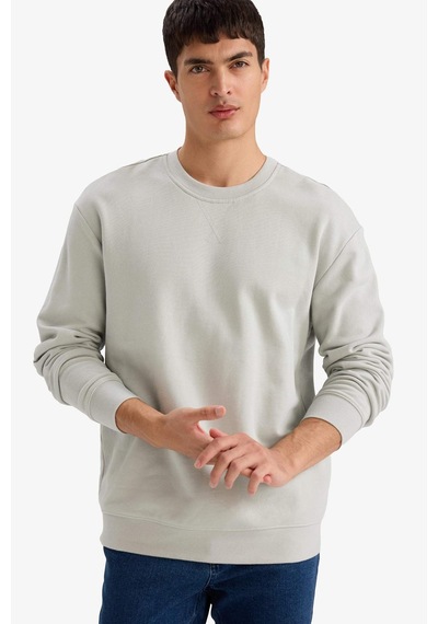 Defacto %100 Pamuk Basic Sweatshirt E8339ax26spgn1255 Yeşil-gn1255