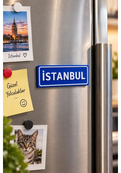 Magnet Şehir Tabelası Magnet Buz Dolabı Süsü Tabela Magnet