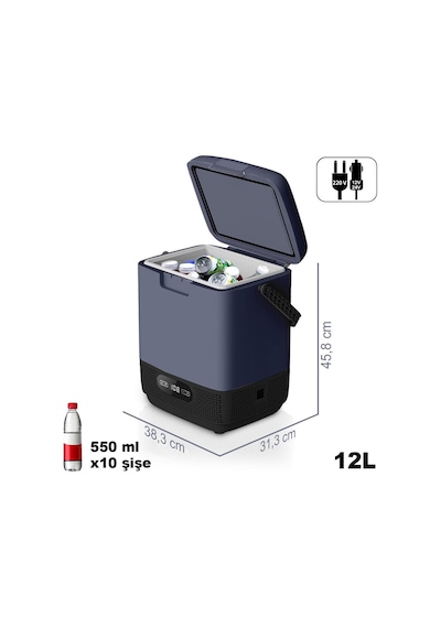 Coolist Clk12 12/24volt/ 220volt 12 Litre Taşınabilir Kompresörlü Oto Buzdolabı