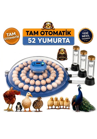 52 Yumurta Kapasiteli Tam Otomatik Kuluçka Makinesi