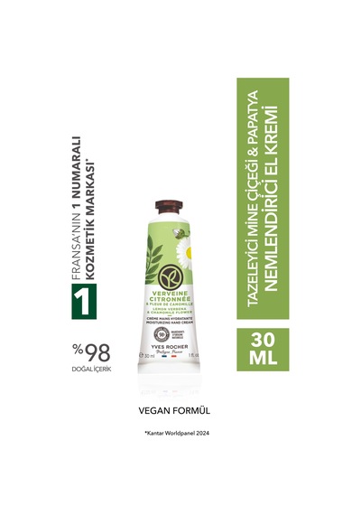 Yves Rocher El Kremi- Nemlendirici Besleyici Tazeleyici Mine Çiçeği Papatya- Vegan 30 Ml