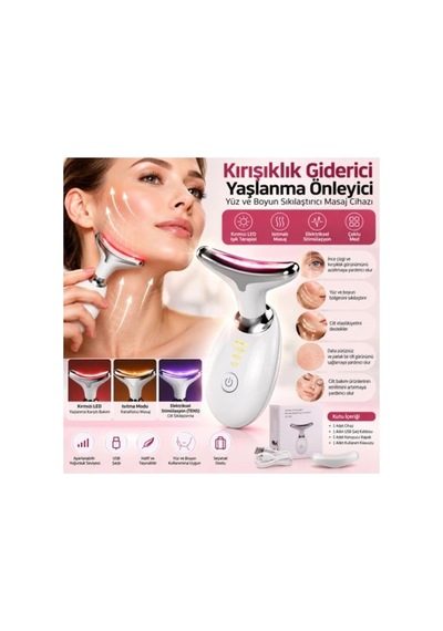 Profesyonel Cilt Bakımı İçin Şarjlı Kırışıklık Karşıtı Yüz Ve Boyun Sıkılaştırıcı Masaj Aleti Kırmızı Led Işıklı, Isıtmalı Anti Aging Güzellik Cihazı - 934204702 Profesyonel Cilt Bakımı İçin Şarjlı Kırışıklık Karşıtı Yüz Ve Boyun Sıkılaştırıcı Masaj Aleti Kırmızı Led Işıklı, Isıtmalı Anti Aging Güzellik Cihazı - 934204702