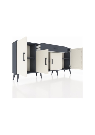 Arges Konsol 3 Raflı Tek Çekmeceli 4 Kapaklı 176x30x83 Antrasit-aytaşı/antrasit Aytaşı/antrasit Arges Konsol 3 Raflı Tek Çekmeceli 4 Kapaklı 176x30x83 Antrasit-aytaşı/antrasit Aytaşı/antrasit
