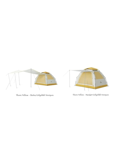 Naturehike Ango Es60 Gölgelikli Otomatik Kurulum Kamp Çadırı Thorn Yellow
