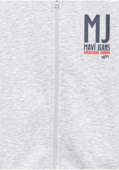 Mavi Fermuarlı Gri Erkek Çocuk Sweatshirt M6s10138-88467 Gri