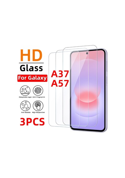 Samsung Galaxy A37 5g İle Uyumlu Ekran Koruyucu Şeffaf Temperli Kırılmaz Cam Ekran Koruyucu 3 Adet