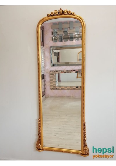 Matmazel Model Altın Renk Varaklı Boy Aynası Altın