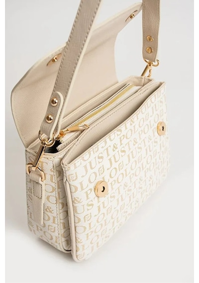 Just Polo Kadın Su Geçirmez Ayarlanabilir Askılı Lüks El & Omuz Çantası Shoulder Bag Ebat: 25 X 15 Cm Kum 53486362