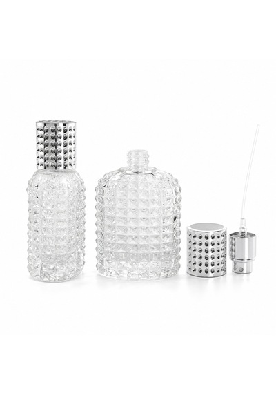 20 Adet 50 Ml Oval Noktalı Kıristal Boş Parfüm Şişesi