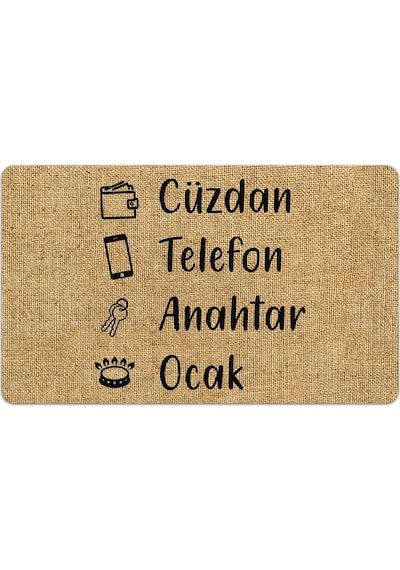 Evaşk Kapı Önü Paspası Vinil Kaymaz Tabanlı 45 X 70 Evaşkdm10112