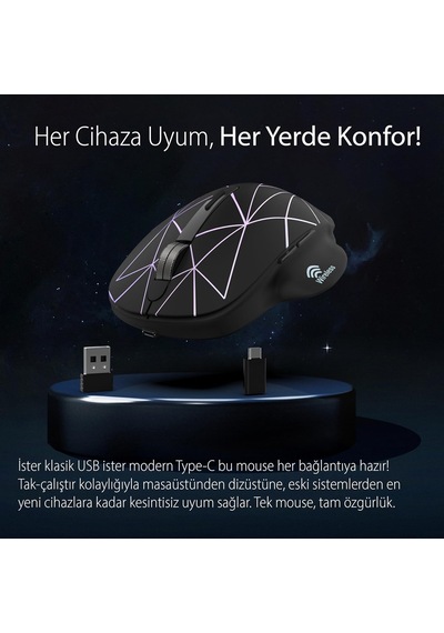 Iwm-551t Kablosuz,şarj Edilebilir, 4 Farklı Değişebilen Led Işıklı, Sessiz Tuş, Tyep-c Ve Usb Çift Alıcı,1600 Dpi,7 Tuş, Led Aç/kapa Tuşu, 15m Çekim Mesafesi Iwm-551t Kablosuz,şarj Edilebilir, 4 Farklı Değişebilen Led Işıklı, Sessiz Tuş, Tyep-c Ve Usb Çift Alıcı,1600 Dpi,7 Tuş, Led Aç/kapa Tuşu, 15m Çekim Mesafesi
